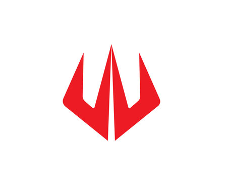 Magic trident logo and symbols template vector
