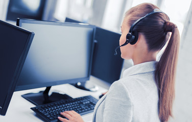 female helpline operator