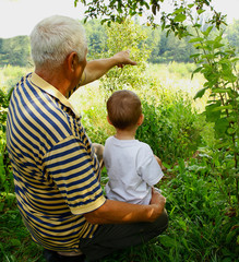Grandfather and grandson