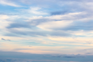 Obraz premium The blue backdrop has some clouds.