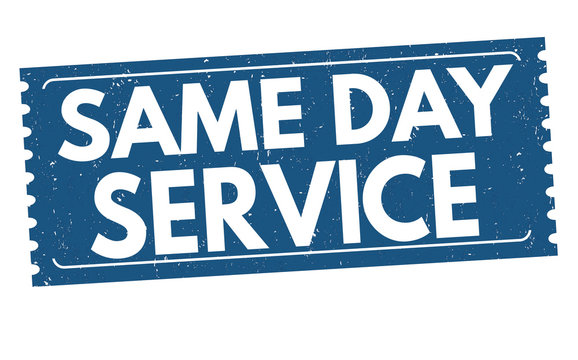 Same Day Service Sign Or Stamp