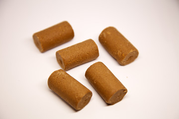 homemade sweets on white background isolated