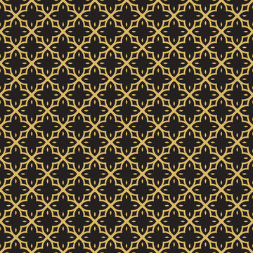 Vintage gold arabic mosaic tile art pattern