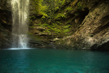 Fototapeta na wymiar Azhek waterfall