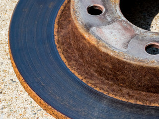 Rusty brake disc