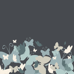 abstract background with butterfly silhouette