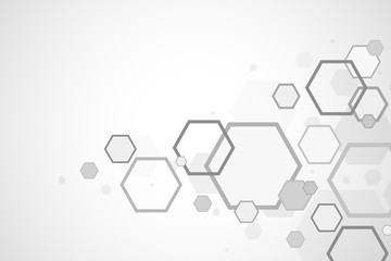 Abstract hexagon background , Technology polygonal concept