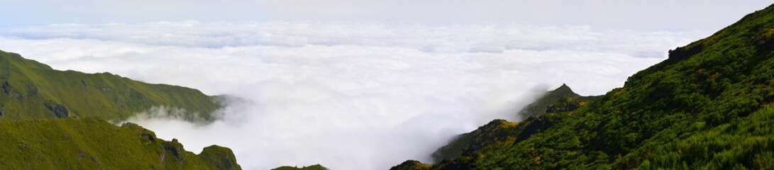 Naklejka na ściany i meble The highest Madeira island mountain Pico Ruivo.