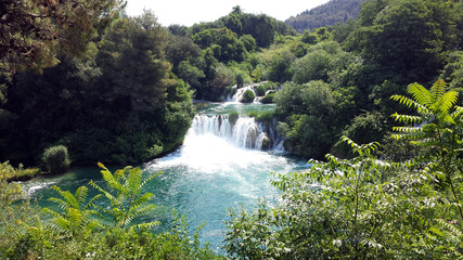 Waterfalls in the Krka National Park, Sibenik, Croatia