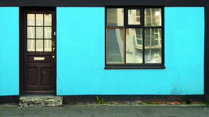 Obraz premium traditionelle bunte Häuserfassade in Reykjavik in Island
