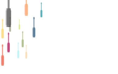 Hintergrund aus bunten Schraubendrehern