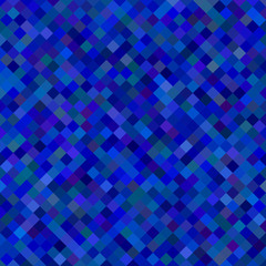 Color square pattern background - geometrical vector graphic from diagonal squares in blue tones