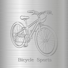 Fototapeta premium Engraving of a bicycle 