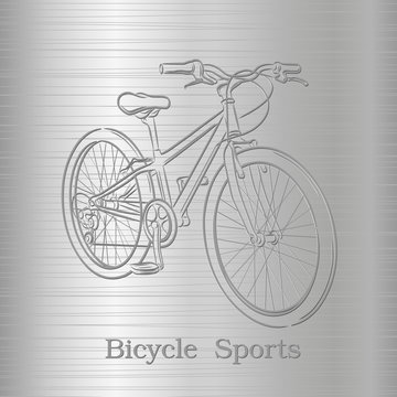     Engraving of a bicycle 