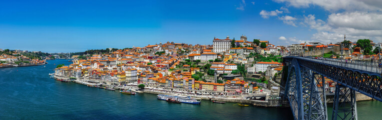 Fototapeta na wymiar Editorial: 6th June 2017: Porto, Portugal. Aerial panoramic view