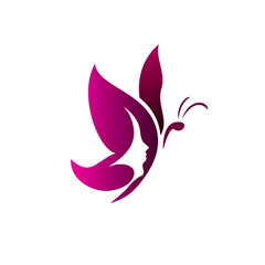 Fototapeta premium butterfly beauty face
