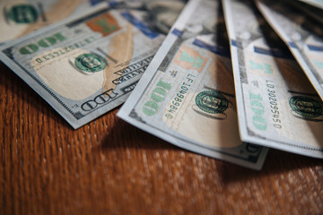 Background with money american hundred dollar bills