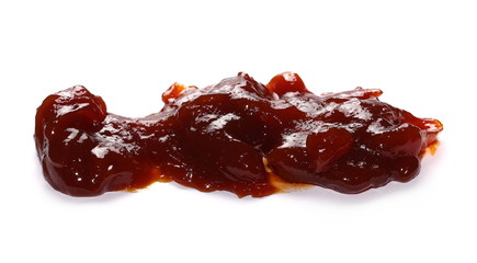 Blackberry marmalade, jam isolated on white background