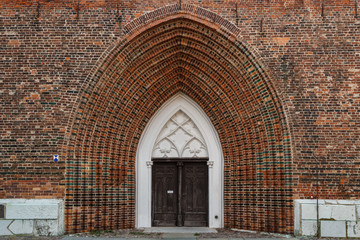 Fototapeta na wymiar Gothic church in the historic centre of Greifswald, Germany