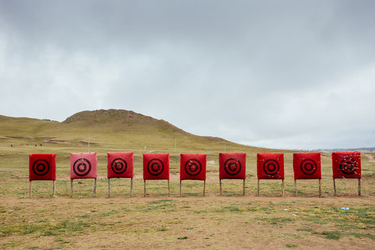 target in grassland