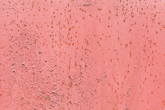 red painted rusty metal board