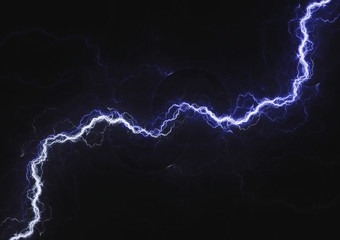 Fototapeta premium Blue lightning, plasma electrical background