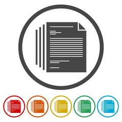 Paper Icons set - Illustration 