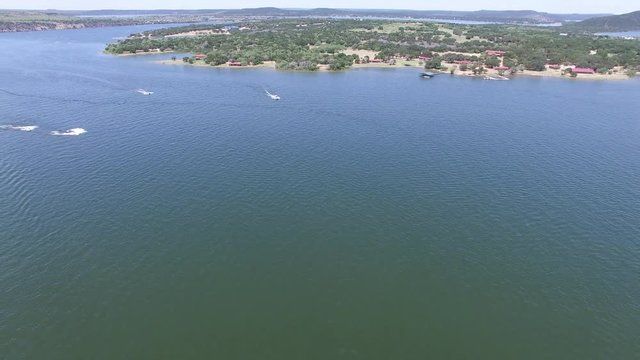 Aerial view of Possum Kingdom Lake.