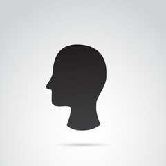 Head vector icon.