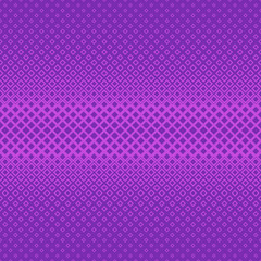 Purple symmetrical geometric halftone square pattern background - vector graphic