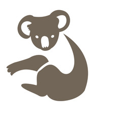 Isolated abstract koala on a white background, Vector illustration