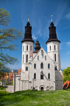 Saint Maria cathedral of Visby on island Gotland, Sweden