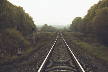 Obraz premium Railway road.
