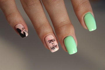 Manicure stamping design © SmirMaxStock