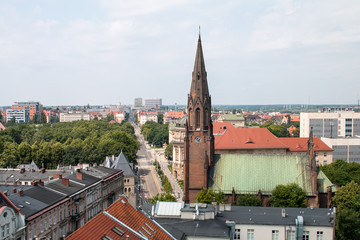 Poznań z dachu okrąglaka - obrazy, fototapety, plakaty