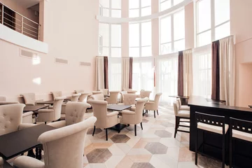 Fotobehang Hotel chique Modern luxury hotel lobby interior  © malkovkosta