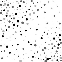 Random black dots. Abstract scattered pattern with random black dots on white background. Vector illustration.
