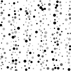 Random black dots. Scatter vertical lines with random black dots on white background. Vector illustration.