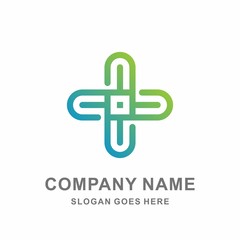 Medical Pharmacy Healthcare Geometric Cross Hospital Clinic Apotheke Business Company Stock Vector Logo Design Template