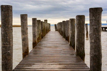 Fototapeta premium Lake Neusiedl, Neusiedler See, Austria