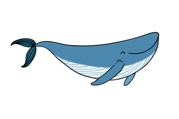 A small cartoon whale.