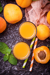Apricot juice. Fresh summer drink