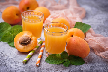 Apricot juice. Fresh summer drink