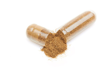 Capsule on white background