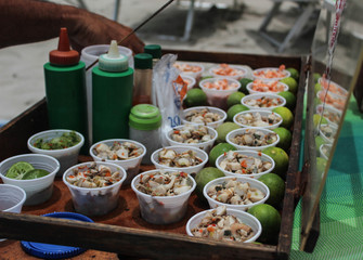 Seafood on the beaches of Venezuela