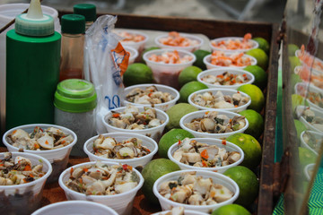 Seafood on the beaches of Venezuela
