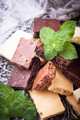 Different type of chocolate.