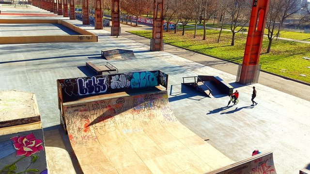 Skate park a Torino parco dora