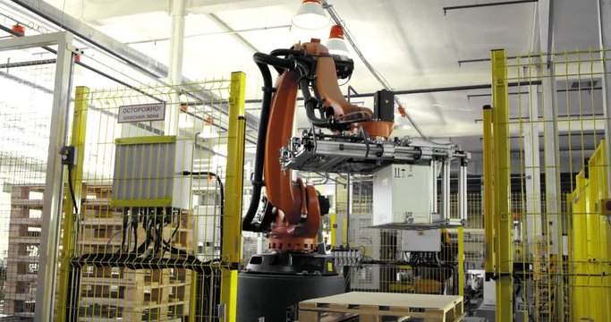 An industrial robot loader