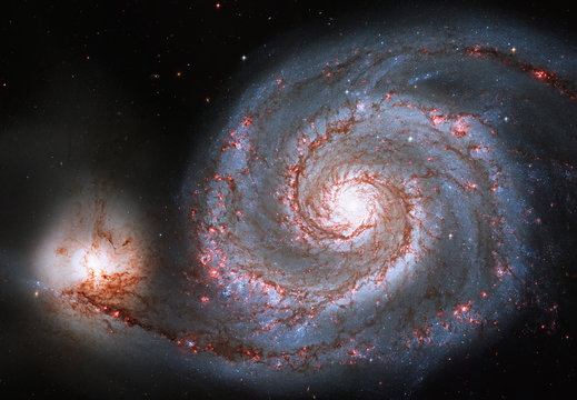 Fototapeta Whirlpool Galaxy. Spiral galaxy M51 or NGC 5194. 